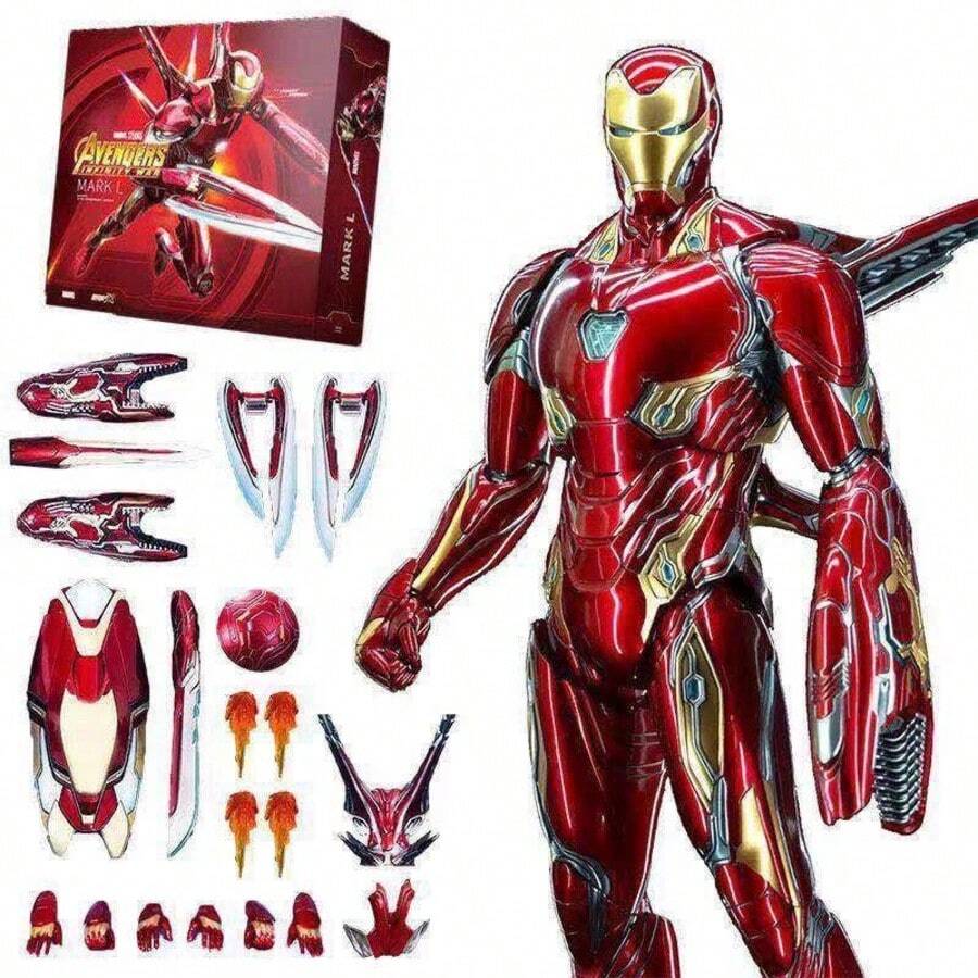 Hasbro 3pcs/1set Iron Man Nano Armor Action Figure Marvel Series Desktop Decoration Statue Model Birthday Gift - Multi-color - View 1