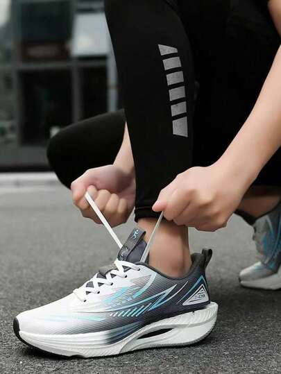 Unisex Carbon Plate Marathon Running Shoes - Lightweight Cushioned Sports Shoes, Non-Slip Shock Absorption/Rubber Outsole, Easy On/Off, Low-Top Breathable Design, Suitable For Marathon, Gym And Training, All-Season