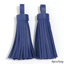 4pcs/Pack Leather Tassel Key Fob, Approx. 9cm Length, Suitable For Clothing, Shoes, Hats, Home Decor PU Tassel Pendant - PU Leather Fringe - View 10