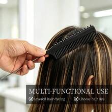 Modern Elegant Unisex Layered Highlight Comb, High-Quality Heavy-Duty Craftsmanship Comb - Black - View 5