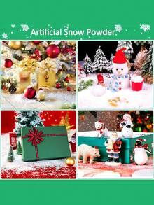 Shiny Artificial Snow - Classic Plastic Fake Snow, Suitable For Christmas Decoration, Crafts, Winter Village Scenes And Holiday Party Decor - Holiday Atmosphere Theme Party, Snowflake Decoration, Winter Scene Creation, Fluffy Texture - Multicolor - View 10