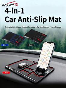PAKRYS Multifunctional Car Anti-Slip Mat, Car Phone Holder, Non-Slip Adhesive Dashboard Phone Holder, Silicone Dashboard Car Mat - Multiple Styles - View 1