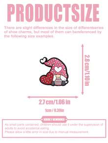 20PCS Sweet Love Heartbeat Shoe Charms, Romantic Heart Shapes, Decor For Shoes & Bags - Multicolor - View 3