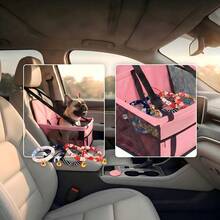 High-Quality Waterproof Pet Car Seat For Small To Medium Dogs, Portable Foldable Cat/Dog Carrier, Adjustable Straps And Secure Storage Pocket For Precise Fit On Front Seat, Stable And Non-Shaking, Suitable For Cats And Dogs Outings Car Accessory - Multicolor - View 5