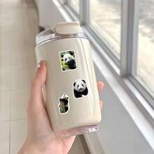 61pcs Floral Panda Stickers - Waterproof Vinyl Decals With Cute Panda And Flower Patterns Suitable For Laptops, Water Bottles, Luggage And DIY Crafts Perfect For Animal And Nature Lovers To Add Fun And Cute Decoration To Everyday Items - Multicolor - View 9