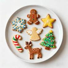 3pcs Red Edge Christmas Cookie Cutter Set, Stainless Steel Cookie Cutters, Suitable For Making Various Shapes Of Cookies, Christmas Tree, Snowflake, Gingerbread Man, Kitchen Baking DIY, Christmas Party Decoration - View 8