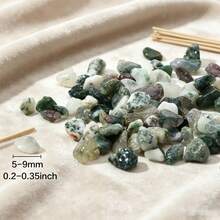 Natural Water Grass Agate Gravel, Suitable For Fish Tank, Bonsai, Terrarium, Etc. - Army Green - View 2