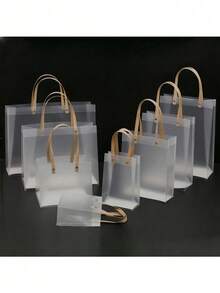 Frosted PVC Gift Bags, Wedding Party Gift And Souvenir Bags, Party Favor Bags, Party Gift Bags - Multiple Styles - View 8