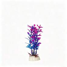Aquarium Decor Set, Plastic Artificial Grass Decoration For Fish Tank, Realistic Aquarium Plants - C - View 7