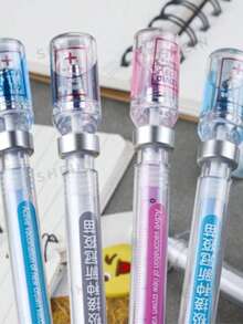1/3pcs Syringe, With Neutral Pen, For Simulating Virus ; Syringe Design, Randomly Distributed Black Signature Pen And Vaccine Pen [Random Chinese And English Version], Suitable For School Supplies, Back To School Season - A - View 6