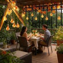 Lampu Hias Natal Multi-Skenario Universal 5m 10 LED Tenaga Surya Bentuk Daun Maple, Cangkang Bohlam Transparan Bergaya Vintage dengan Daun Maple Realistis Terintegrasi, Pencahayaan Hangat, Tekstur Daun Merah yang Jelas, Suasana Musim Gugur yang Kaya, Kawat Fleksibel untuk Dililit atau Digantung, Cocok untuk Lengkungan, Pagar, Ambang Jendela, Pohon Taman, Dinding Latar Belakang Homestay, Pemasangan Mudah, Dilengkapi dengan Panel Surya Efisiensi Tinggi - Bola lampu daun maple bertenaga surya - View 11