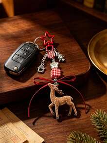 Christmas Reindeer Bag Pendant Keychain,Christmas Pendant Deer Bag Hanging, Y2k Retro Car Hanging Keychain Gift,Reindeer Pendant,Christmas Gift - Multicolor - View 9