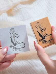 1 Buah Stempel Kayu Bermotif Vintage, Dengan Desain Bunga, Rumah, dan Rambu Jalan, Untuk Buku Panduan DIY, Dekorasi Scrapbooking, Atau Sebagai Hadiah untuk Teman - Sepotong Tunggal - View 10