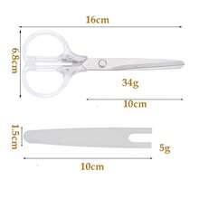 1pc Portable Student Scissors With Protective Cover, Craft Paper Scissors, Suitable For Home, School, Office, DIY - Color Style Randomized - View 8