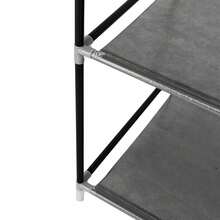 64" Portable Closet Storage Organizer Wardrobe Clothes Rack With Shelves Black - Black - View 2