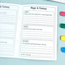 Children's 100 Creative Writing Prompts Practice Book English Imagination Essay Guidance Workbook Kids English Story Idea Writing Training Notebook Back To School Learning Supplies Student Holiday Gift - Multicolor - View 4