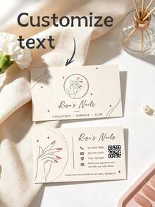 Custom Business Cards, Personalized Logo, Name & Other Personal Information, Modern Elegant Business Cards, Must-Have For Workplace & Company - Multicolor - View 1