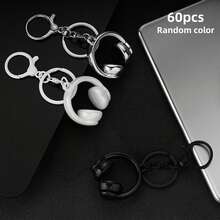 Earphone Keychain, Cute Earphone Bag Pendant, Suitable For Music Lovers' Backpack Bag Pendant, Wallet Car Key Accessory - Multi-color - View 12