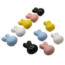 1pc Kids Cute Rabbit Shaped Ceramic Cabinet Handle, Cartoon Drawer Pull ...