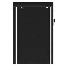 64" Portable Closet Storage Organizer Wardrobe Clothes Rack With Shelves Black - Black - View 7