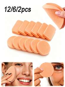 Makeup Sponge Face Powder Puff, Wet & Dry Use Soft Round Makeup Sponge Set For Foundation, Powder & Cream, Foundation Blending, Suitable For All Skin Types, Professional Beauty Makeup Sponge - Multicolor - View 1