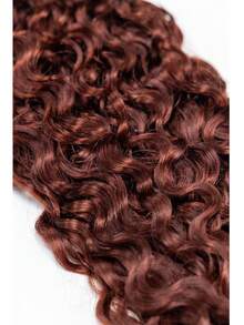 OQ Rambut Keriting Burma Warna Cokelat Kemerahan dengan Model Bulu untuk Rajutan, Rambut Manusia Asli, Panjang 16-24 Inci, Mudah Dikepang, Bebas Rontok, Mudah Dipasang, 50g Per Bundel, Rambut Manusia Asli Perawan, Tanpa Proses Kimia, Dapat Digunakan Sehari-hari, Cocok untuk Pemula. - S33 - View 7