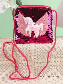 1pc Unicorn Crossbody Bags, Holiday Small Gift Wallets Party Gifts, Birthday Christmas Coin Purses - Multicolor - View 13
