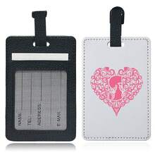 Leather Initial Luggage Tag, Letter Travel Bag Backpack Label, Gift For Women And Teenagers, Essential Accessory For Summer Back To School Travel - Multicolor - View 47