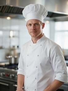 1pc Unisex Adjustable Elastic Chef Hat, Work Cap, Suitable For Hotel Kitchen, Restaurant Chef, Baker And More. - A - View 15