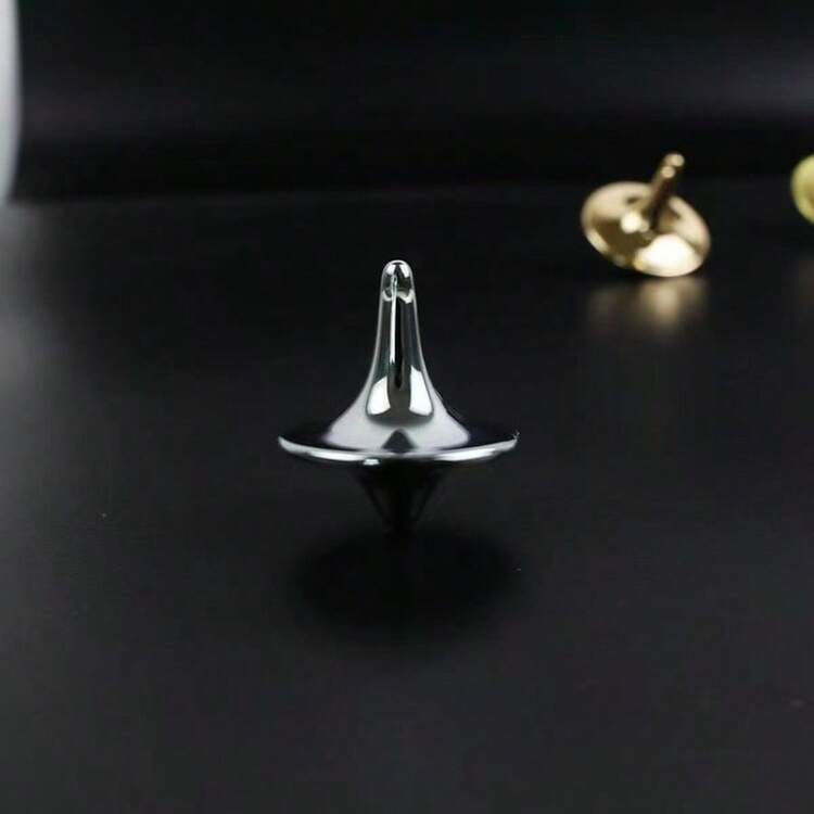 金屬旋轉陀螺 EDC 桌面迷你擺飾，手動旋轉裝飾品，辦公室與居家紓壓桌面展示，愛好者禮物 - 彩色 - 查看 6