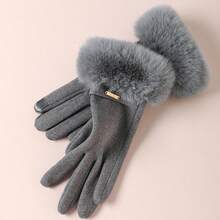 Women's Touchscreen Gloves, Pink, Waterproof, Soft Warm Wool Lining, Outdoor Winter Gloves - Pink - View 7