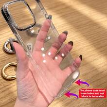 2/4/6pcs Mini 360° Rotating Ultra-Thin Stainless Steel Metal Phone Lanyard Clip, Multiple Macaron Color Options Compatible With IPhone 18, DIY Phone Case Side Hanging Speaker Hole, Single Hole Metal Connector, Anti-Drop Anti-Loss Finger Holder, Compact Ultra-Thin, Comfortable Grip, Phone Charm Decoration, Creative Personalized Phone Lanyard Connector, Phone Case Back Adhesive Pad Fixed Bracket, Universal Phone Accessory - Multicolor - View 11