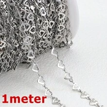 1m Stainless Steel Hollow Heart Chain Gold Color Jewelry Chain Suitable For DIY Necklace Bracelet Jewelry Accessories - Stainless Steel Chain - View 9