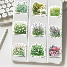 50pcs Watercolor Floral Wildflower Stickers, Aesthetic Botanical Garden Stickers, Suitable For Journals, Laptops And Water Bottles - Multicolor - View 4