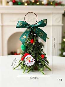 10PCS /1pc Mini Tabletop Christmas Tree Ornaments, PE Material Small Desktop Xmas Tree Decor, Compact Style Holiday Figurines For Indoor Table Scene Layout, Home Party Festive Hanging Decoration Supplies Christmas Decrations Christmas Decor Home - Multicolor - View 12