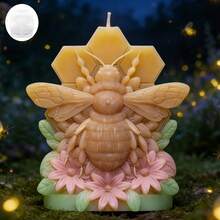 1pc Honeycomb Shaped Silicone Candle Mold, Aromatherapy Plaster Ornament Silicone Mold, Home Decor DIY Mold - White - View 7