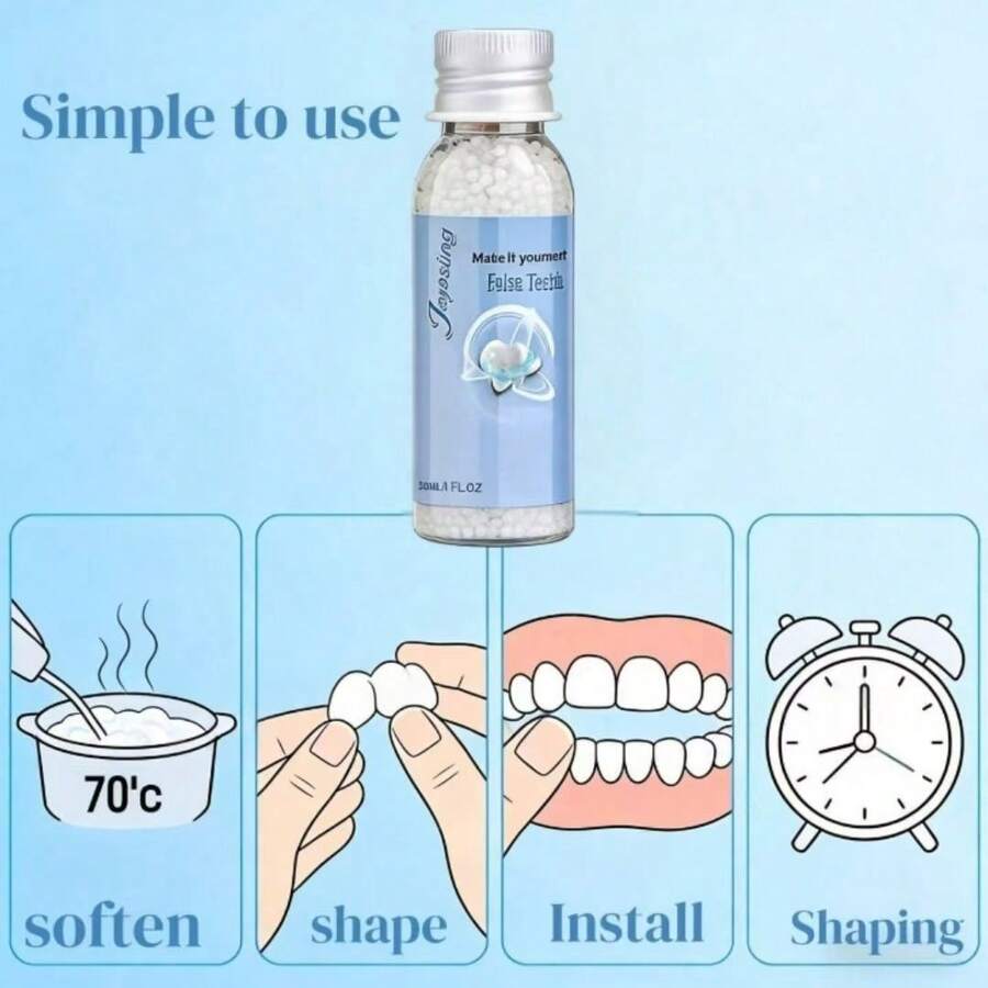 Set Veneer Gigi Sementara, Memperbaiki Cacat Gigi, Memperindah Senyum, Mudah Disesuaikan dan Digunakan, Pemasangan Cepat, Pas dan Aman, Cocok untuk Dewasa, Pesta Liburan dan Penggunaan Sehari-hari, Halloween - MultiWarna - View 1