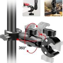 VeFly Super Clamp Motorcycle Bike Mount Extension Pole Selfie Stick Double Side Clip For Insta360 X2 X3 X4 X5 Monopod Handlebar Action Camera Accessories - View 5