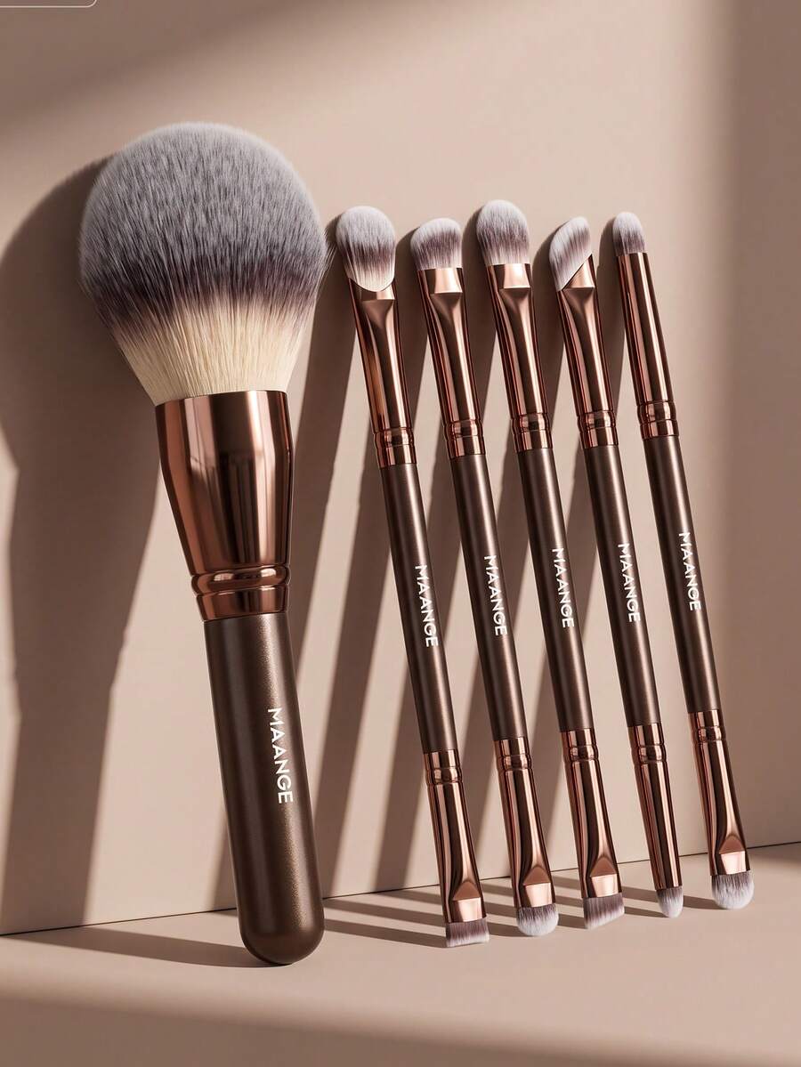 MAANGE 1/6pcs Professional Powder Brush, Large Soft Dense Makeup Brush, Mixed Makeup Brushes, Beauty Tool, Gift