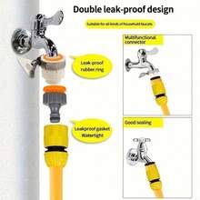 6/10-Piece Hose Quick Connector Kit | 3/4" & 1/2" | Threaded Faucet Adapters | Car Wash & Garden Watering - A - View 4