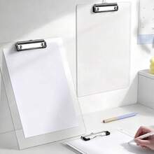A4/A5 Transparent Loose-Leaf Binder, Clipboard With Metal Clip, Suitable For Notes, Forms, Documents And Drawings - Multicolor - View 1