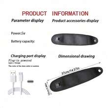 AXH. Adjustable Breathable Black Electric Heating Wrist Band Sports Joint Protection Tool - Black - View 6