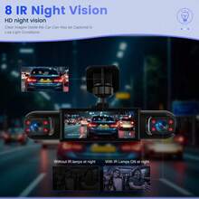 Dash Cam, 4-Channel Black Box Dash Cam, Car Dash Cam, Left/Right/Front/Rear Camera, Wide Angle, Adjustable Lens, Loop Recording, Night Vision, 150mAh Battery - 4 Camera - View 5