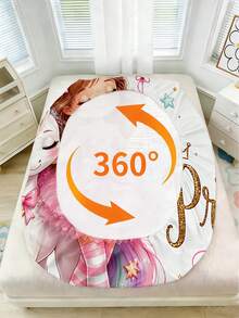 Bộ ga giường bọc tên cá nhân hóa 2/3 món, bộ chăn ga gối in họa tiết bé gái tùy chỉnh, quà sinh nhật độc đáo cho bé gái, họa tiết sao hồng ngọt ngào cùng trái tim và bóng bay, trang trí phòng ngủ gia đình bốn mùa, giặt máy được - Nhiều màu - Xem 6