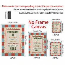 1pc Everyone Is Welcome Print, Hand-Drawn Classroom Wall Art, Diversity And Inclusion Poster, School Counselor Office Decor Wall Decor Bedroom Decor - Multicolor - View 5