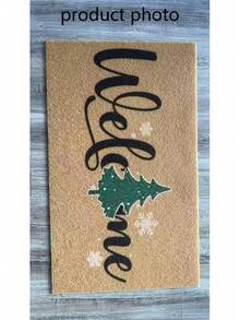 1pc Christmas Tree Snowflake Welcome Doormat, Welcome Mat, Carpet, Floor Mat, Christmas Mat, Bedroom Rug, Area Rug, Bathroom Mat - Multicolor - View 4