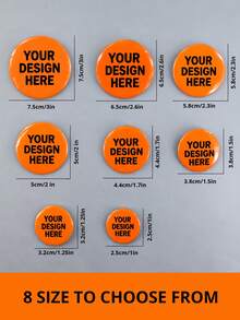 1-200pcs Custom-Designed Badges, Personalized Buttons, Custom Brooches, Buttons, Customizable Images/Text/Designs, Backpack Button Accessories, Back To School, Lapel Pins, Aesthetic - Style a - View 3
