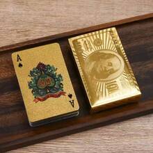 Tear-Resistant High-Quality Poker Card Set, Luxury Gold Foil Heart Design, Portable Storage Box, Halloween Thanksgiving Christmas Party Game Gift Recommendation - Multicolor - View 8