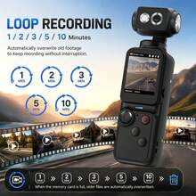 Kamera Vlog Portabel 4K, Layar IPS 2" Kamera Vlog Genggam Gimbal dengan Lensa Berputar 180°, Kamera Aksi Multifungsi untuk Perjalanan, Olahraga, Vlog, Hadiah untuk Pelajar, Wisuda, Natal, Halloween, dan Tahun Baru, Baterai 1000mAh - View 3