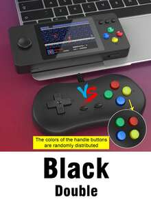 1pc New Handheld Game Console, 3-Inch HD Screen, Built-In 500 Classic Games, Supports TV Connection, 2-Player Multiplayer, Equipped With Classic GBA/FC Arcade Joystick, Perfect Holiday Gift For Boyfriend - View 12